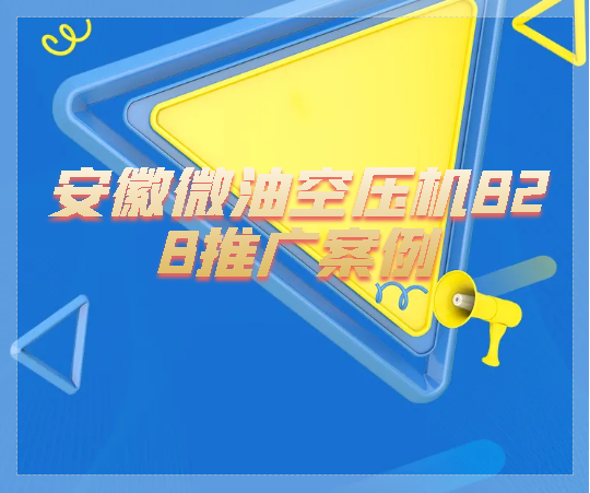 安徽微油空壓機(jī)B2B推廣案例