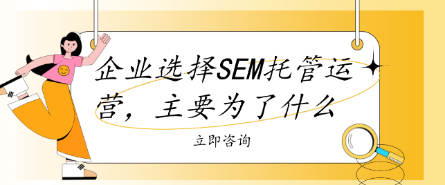企業選擇SEM托管運營，主要為了什么