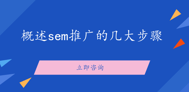 概述sem推廣的幾大步驟