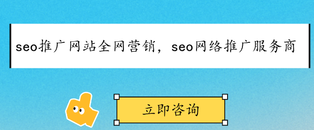 seo推廣網站全網營銷，seo網絡推廣服務商