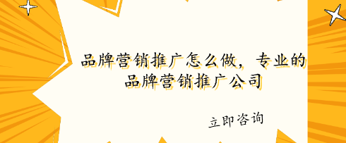 品牌營銷推廣怎么做，專業(yè)的品牌營銷推廣公司
