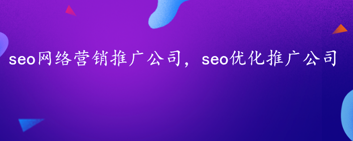 seo網(wǎng)絡(luò)營銷推廣公司，seo優(yōu)化推廣公司