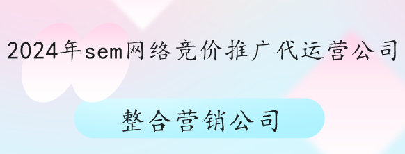 2024年sem網絡競價推廣代運營公司