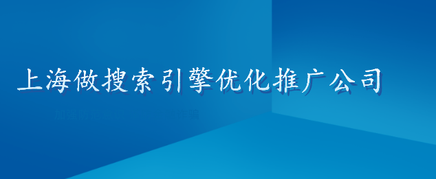 上海做搜索引擎優化推廣公司