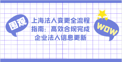 上海法人變更全流程指南：高效合規完成企業法人信息更新